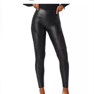 Spanx Moto Faux Leather Leggings